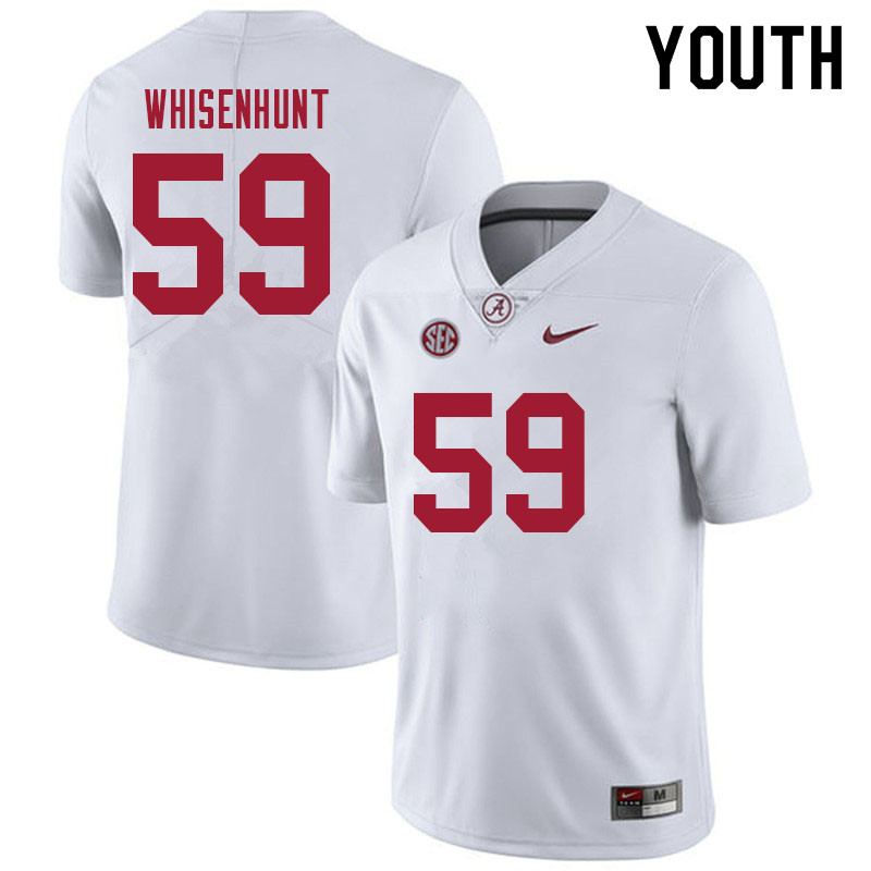 Alabama Crimson Tide Youth Bennett Whisenhunt #59 White NCAA Nike Authentic Stitched 2021 College Football Jersey IE16S87AH